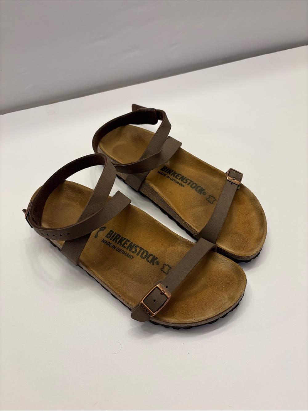 Birkenstock Brown Strappy Leather Sandals